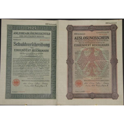 Anleiheablösungsschuld des Deutschen Reischs (100 Rm) (modèle2)