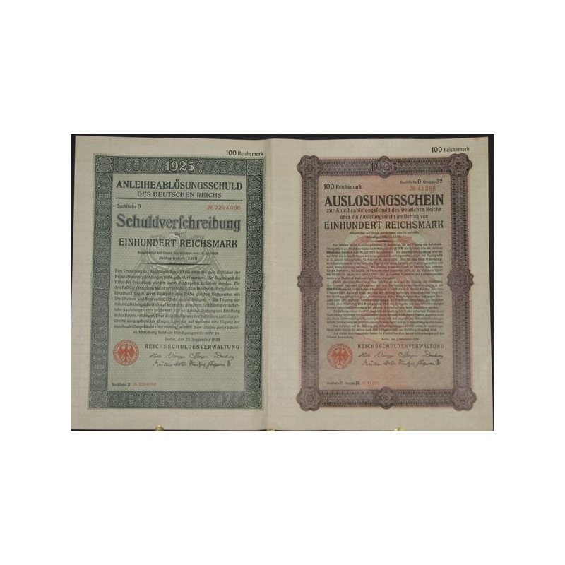 Anleiheablösungsschuld des Deutschen Reischs (100 Rm) (modèle2)