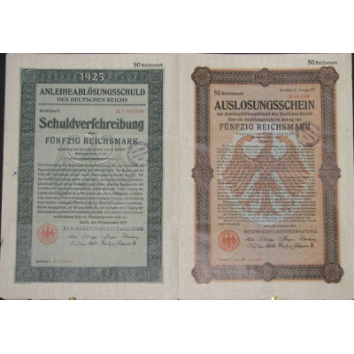 Anleiheablösungsschuld des Deutschen Reischs (50 Rm) (modèle2)