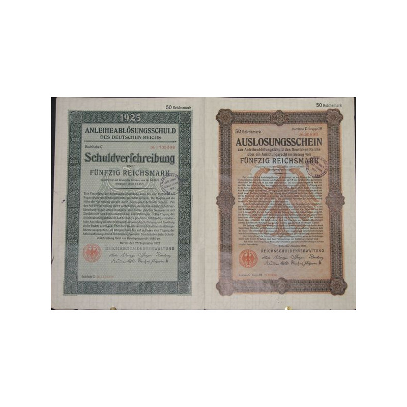 Anleiheablösungsschuld des Deutschen Reischs (50 Rm) (modèle2)