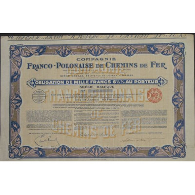 Cie Franco-Polonaise de Chemins de Fer (Obl)