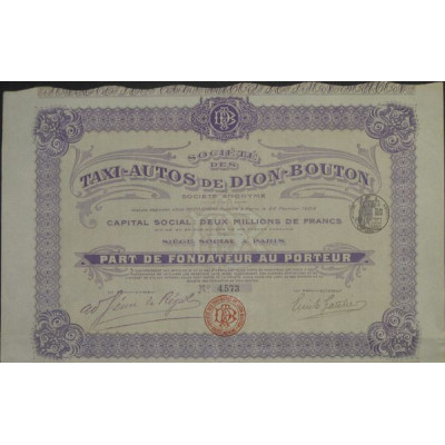 Sté des Taxis-Auto de Dion-Bouton