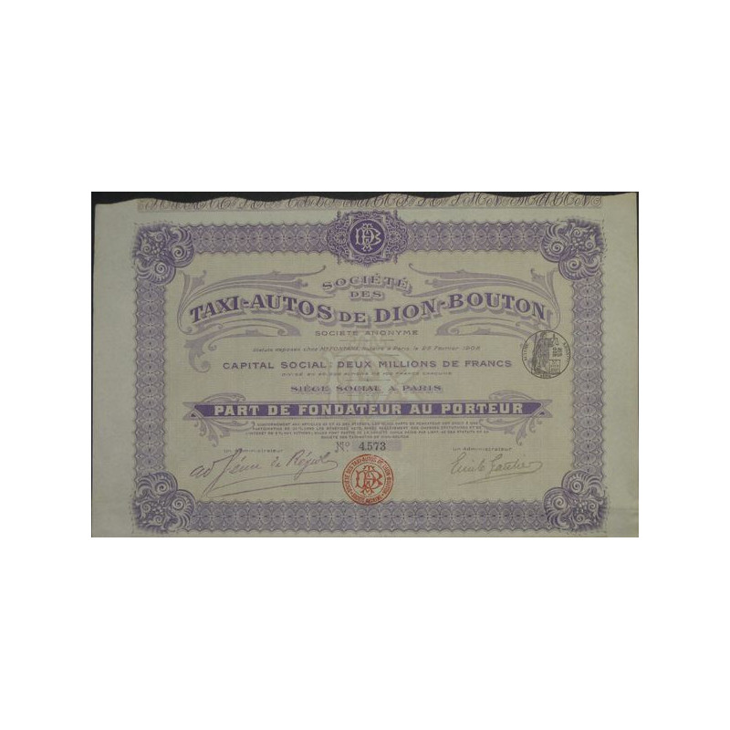 Sté des Taxis-Auto de Dion-Bouton