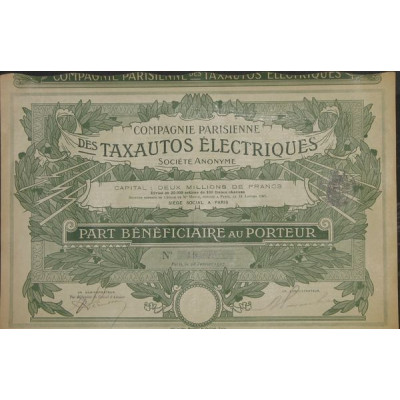 Cie Parisienne des Taxautos Electriques (PB)
