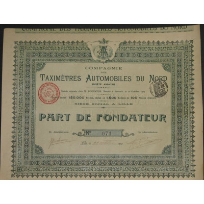 Cie des Taximètres Automobiles du Nord (PF)