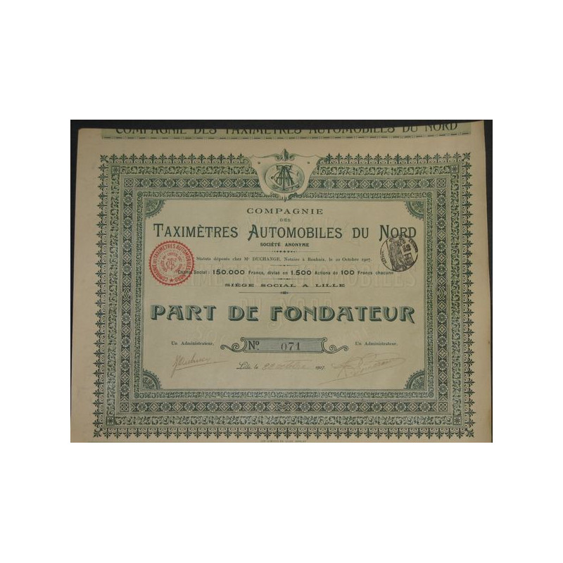 Cie des Taximètres Automobiles du Nord (PF)