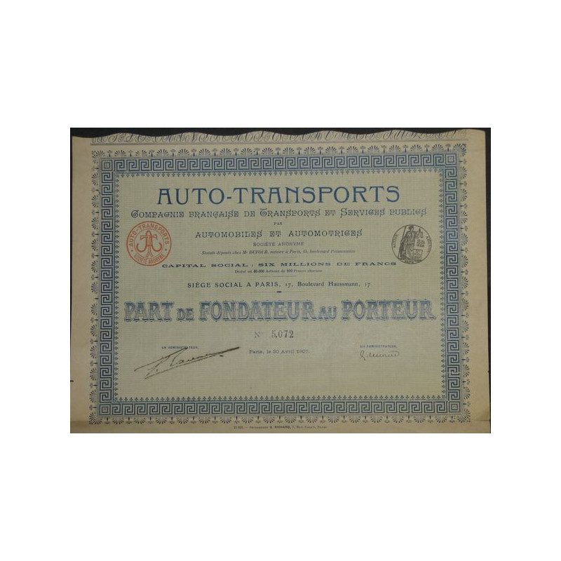 Auto-Transports Cie Française de Transports et Services Publics