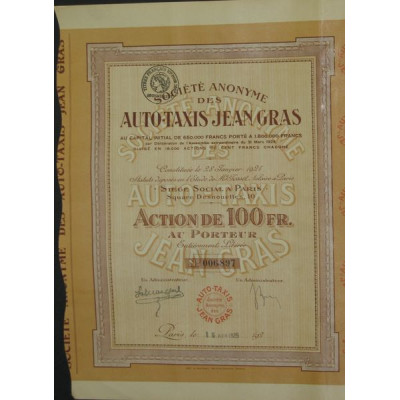 S.A. des Auto-Taxis Jean Gras (Act)