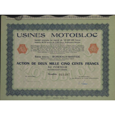 Usines Motobloc (Act 2500 F)