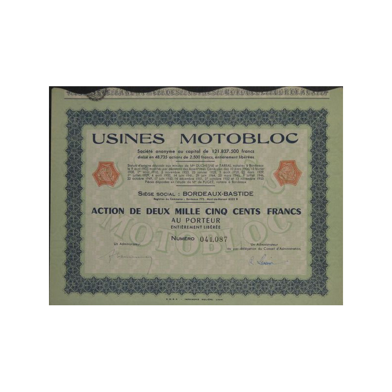 Usines Motobloc (Act 2500 F)