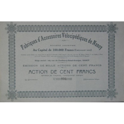 Fabriques d'Accessoires Vélocipédiques De Nancy