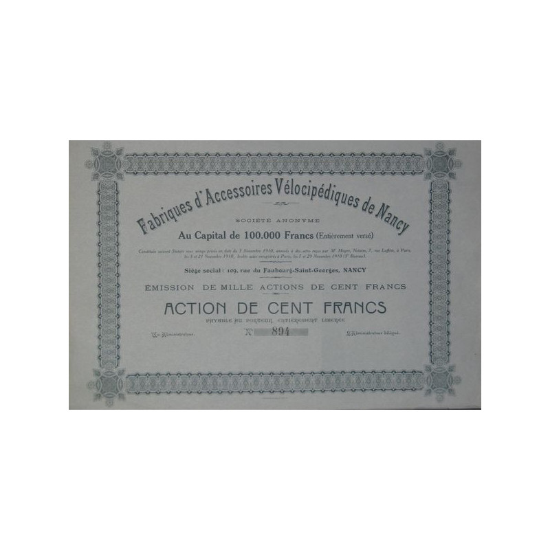 Fabriques d'Accessoires Vélocipédiques De Nancy