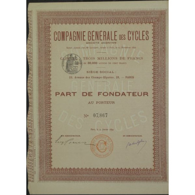 Cie Gale des Cycles