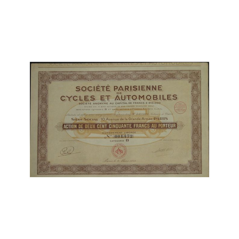 Sté Parisienne de Cycles et Automobiles