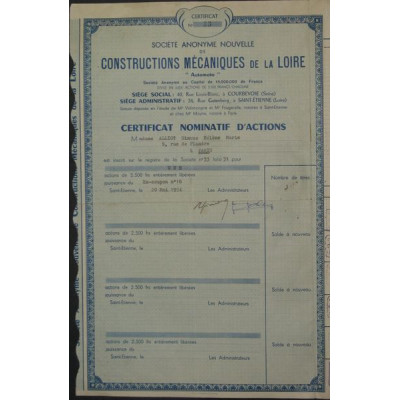 S.A. Nlle de Construction Mécaniques de la Loire "Automoto"