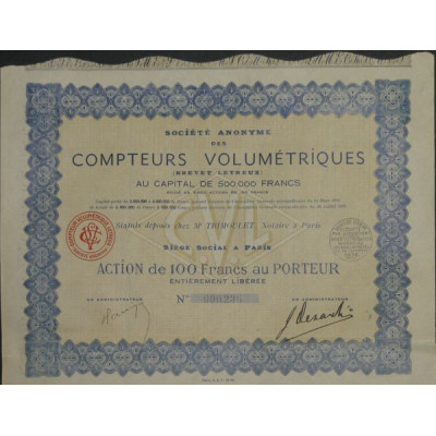 S.A. des Compteurs Volumétriques (Brevet Letreux)