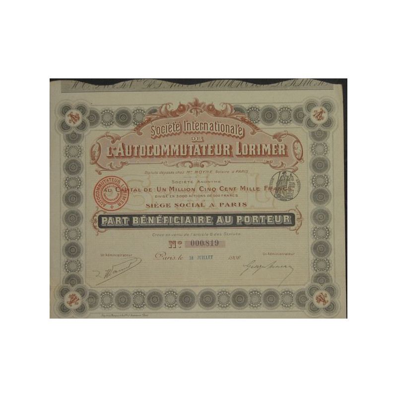 Sté Internationale de l'Autocommutateur Lorimer