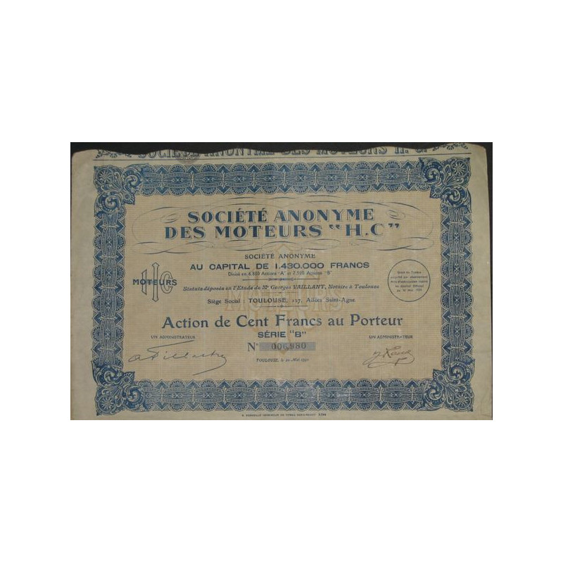 S.A. des Moteurs "H.C." (Act)