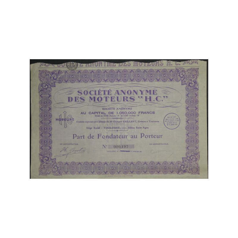 S.A. des Moteurs "H.C." (PF)