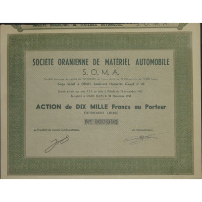 Sté Oranienne de Matériel Automobile S.O.M.A.