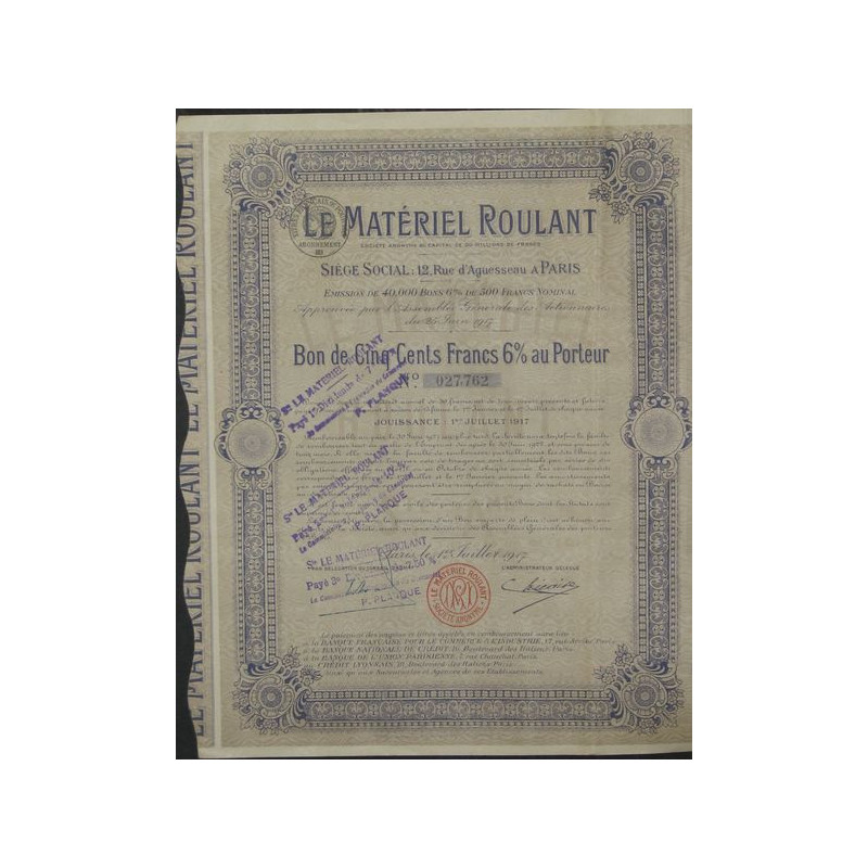 Le Matériel Roulant