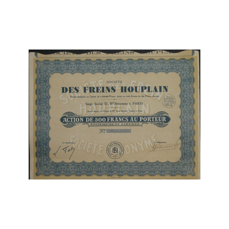 Sté des Freins Houplain (Act)