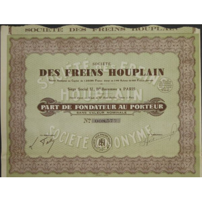 Sté des Freins Houplain (PF)