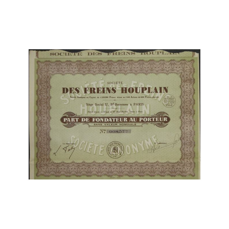 Sté des Freins Houplain (PF)