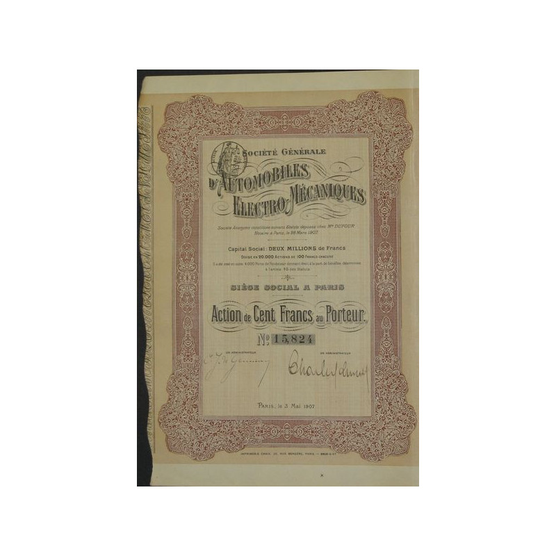 Sté Gale d'Automobiles Electro-Mécaniques