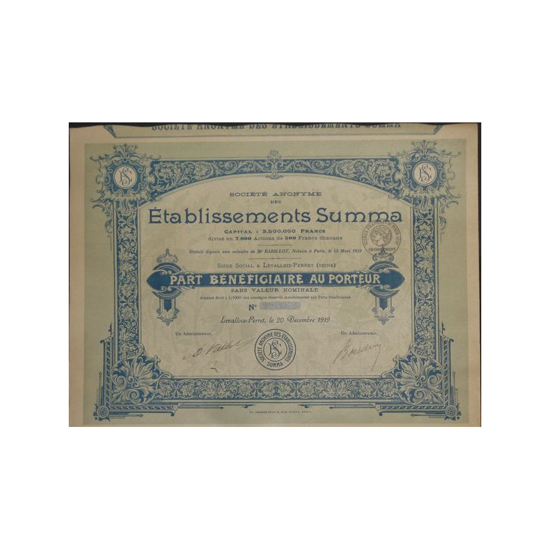 S.A. des Ets Summa (PB)