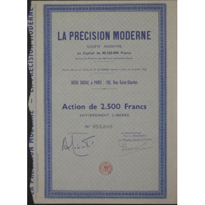 La Précision Moderne (Act 2500 F)