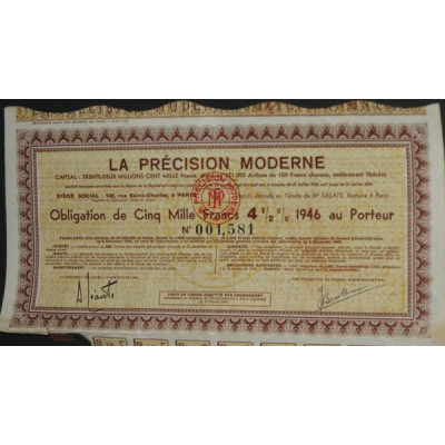 La Précision Moderne (Obl 4.5%)