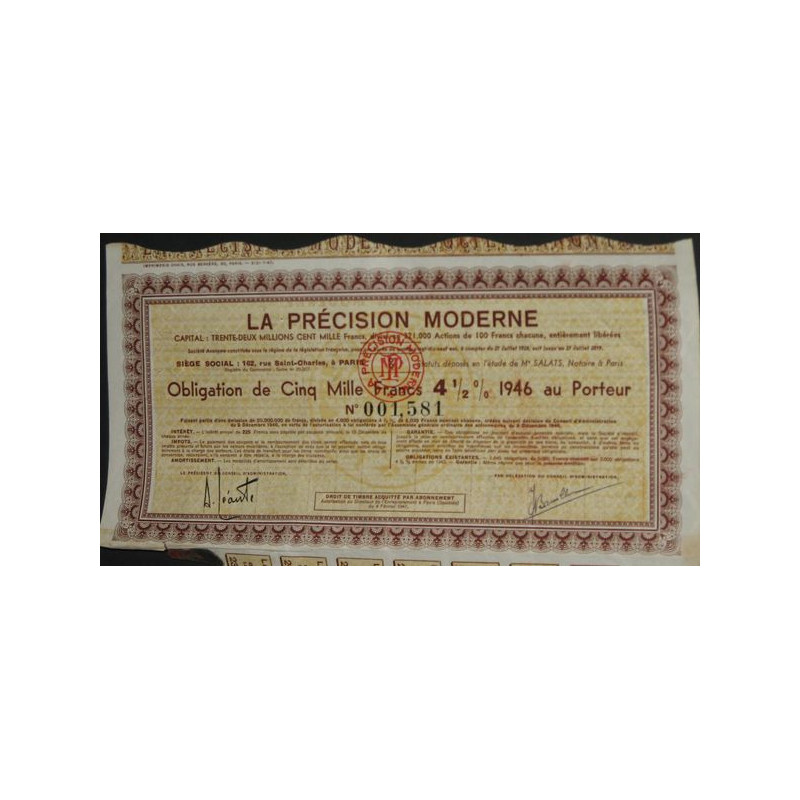 La Précision Moderne (Obl 4.5%)