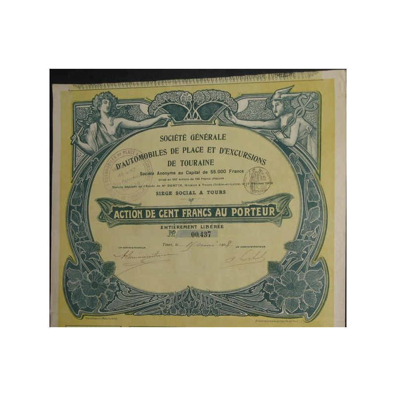Sté Gale d'Automobiles de Place et d'Excursions de Touraine