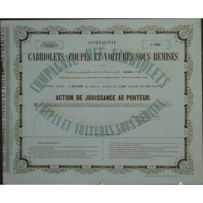 Cie des Cabriolets Coupés et Voitures sous Remises (Act Jouissance)