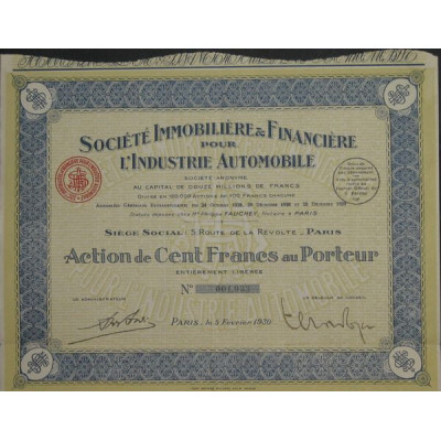 Sté Immobilière & Financière pour l'Industrie Automobile