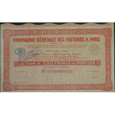 Cié Gale des Voitures à Paris (Act)