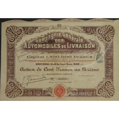 Cie Gale des Automobiles de Livraison (1912)