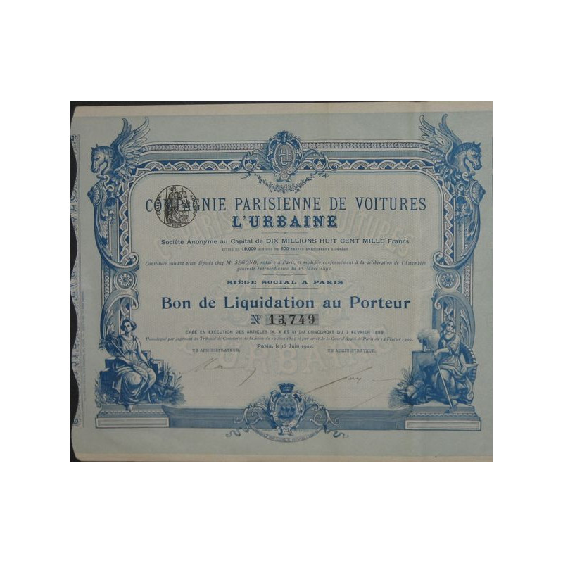 Cie Parisienne de Voitures l'Urbaine (BL)