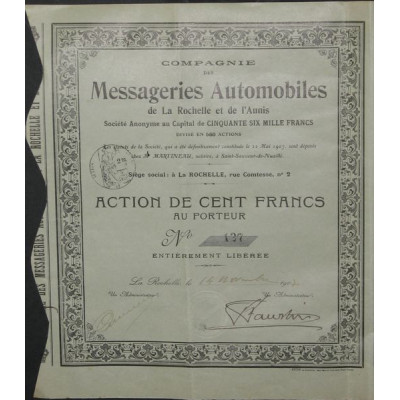 Cie des Messageries Automobiles de la Rochelle et de l'Aunis