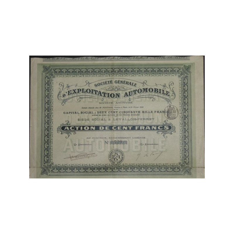 Sté Gale d'Exploitation Automobile