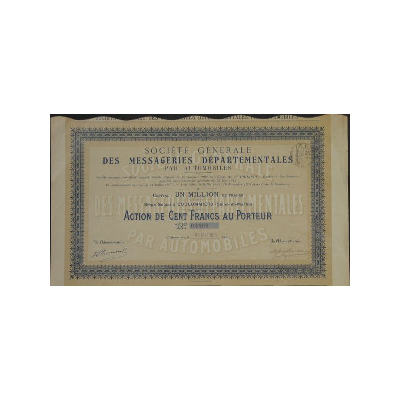 Sté Gale des Messageries Départementales par Automobiles