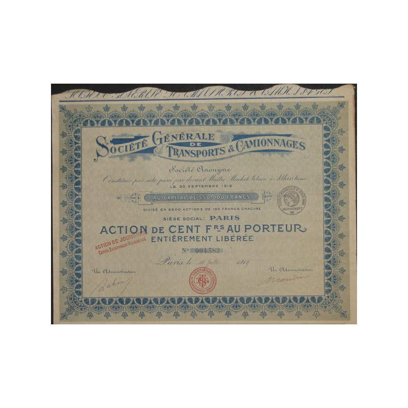 Sté Gale de Transports et Camionnages