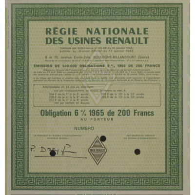 Régie Nationale des Usines Renault (Obl)