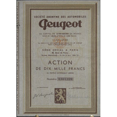 S.A. des Automobiles Peugeot (Act 10000 F)