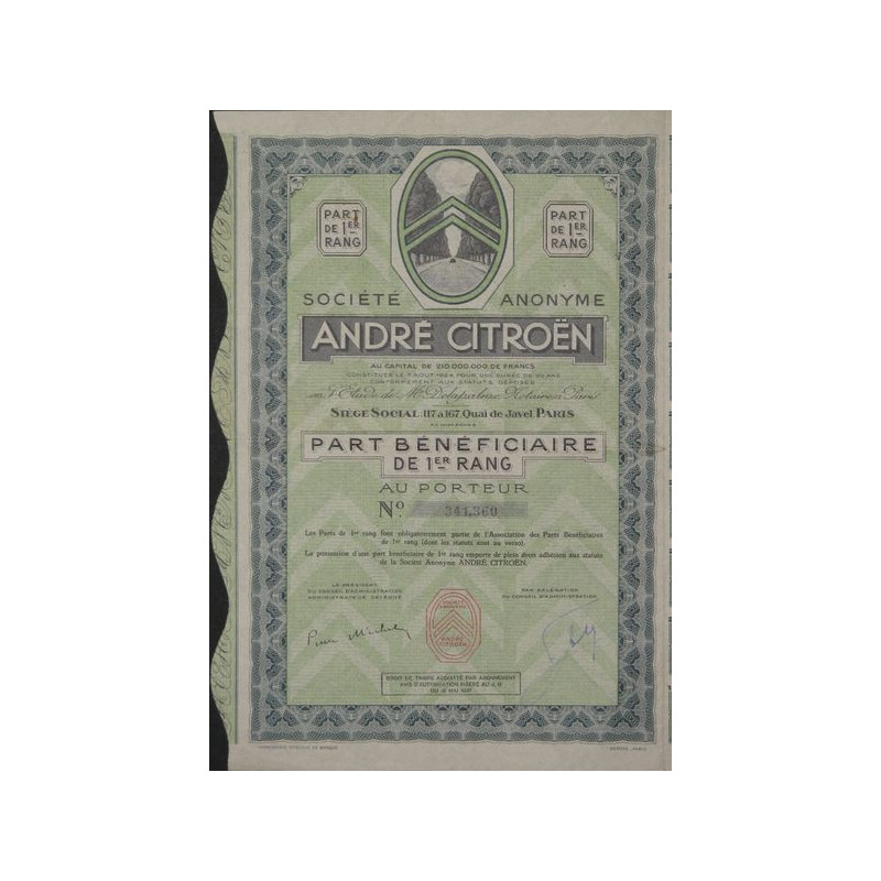 S.A. André Citroën (PB 1er rang)