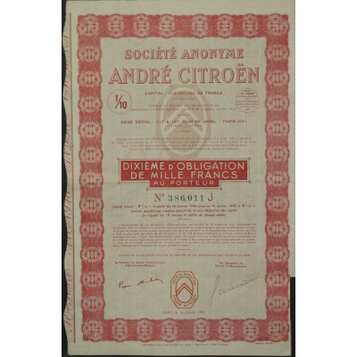 S.A. André Citroën (10ème Obl)