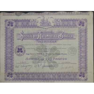 Sté des Automobiles Brasier (Act 1926)