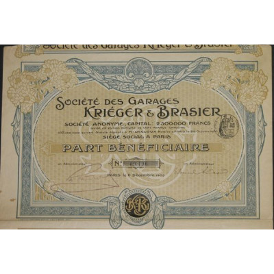 Sté des Garages Kriéger et Brasier (PB)