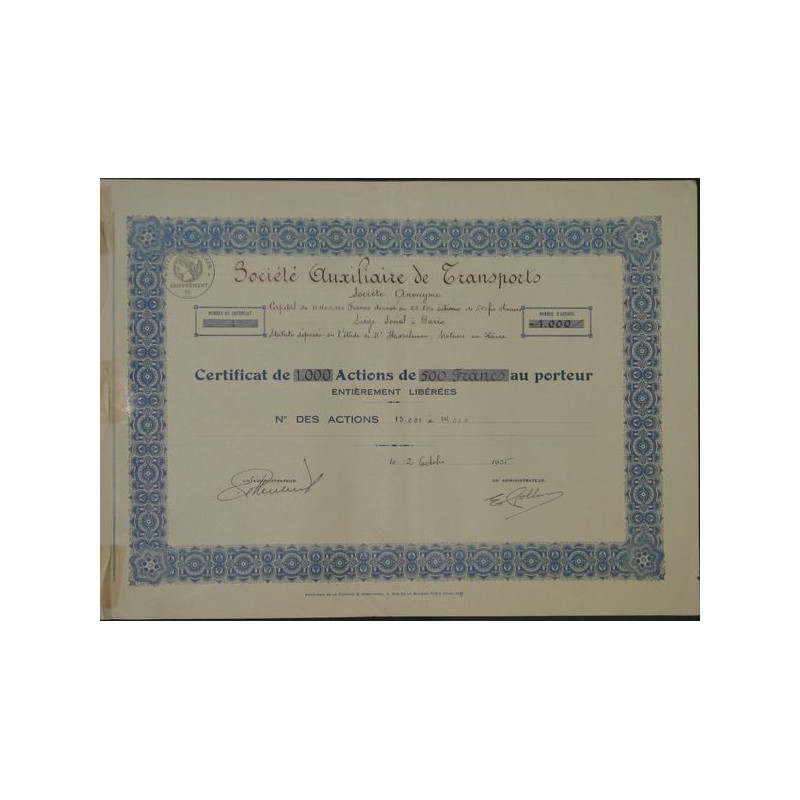 Sté Auxiliaire de Transports
